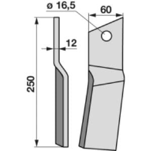 Fräsmesser links zu Howard 653828