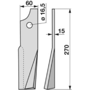 Fräsmesser rechts zu Kuhn 52359300