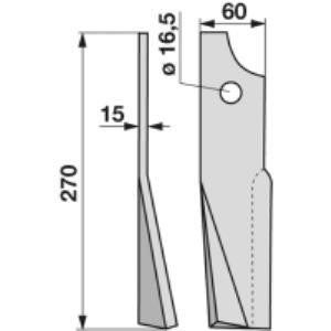 Fräsmesser links zu Kuhn 52359200
