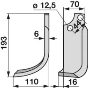 Bogenmesser links zu Maschio 19100424