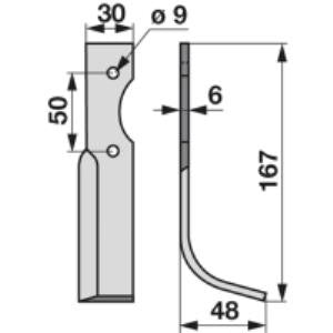 Bogenmesser rechts zu M.E.A.A.T. 30 x 6