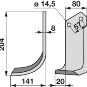 Bogenmesser links zu Pegoraro 4586