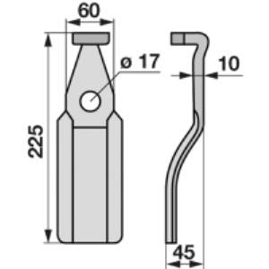 Fräsmesser zu Pegoraro 60 x 10