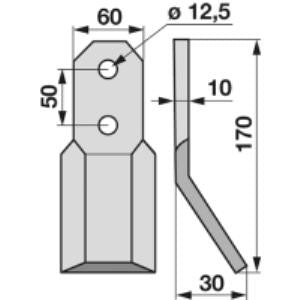 Fräsmesser zu Pegoraro 60 x 10