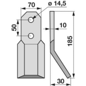Fräsmesser zu Pegoraro 70 x 10
