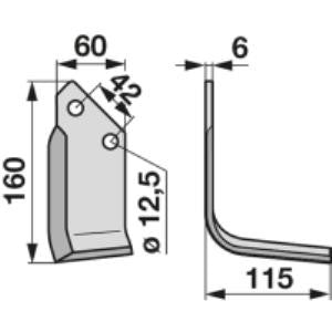 Winkelmesser rechts zu Sicma 60 x 6
