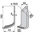 Bogenmesser links zu BCS 42304 – Fräse Ersatzteil