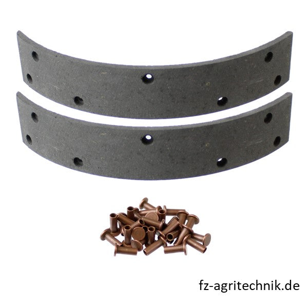Bremsbelagsatz 188 x 30 x 4 mm - 7-Loch Handbremse Hanomag – Bremsbeläge für Traktor Ersatzteil