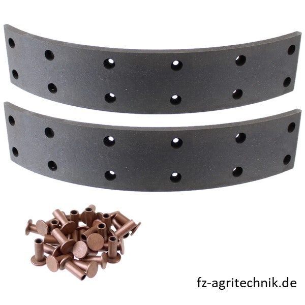 Bremsbelagsatz 324 x 60 x 8 mm - 16-Loch Fußbremse Hanomag kurz – Sonstiges für Traktor Ersatzteil