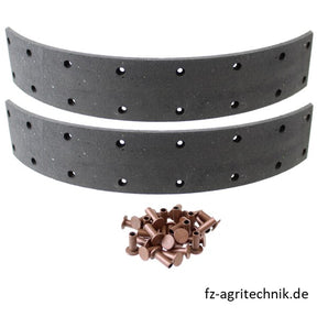 Bremsbelagsatz 350 x 60 x 6 mm - 16-Loch Fußbremse Hanomag – Sonstiges für Traktor Ersatzteil