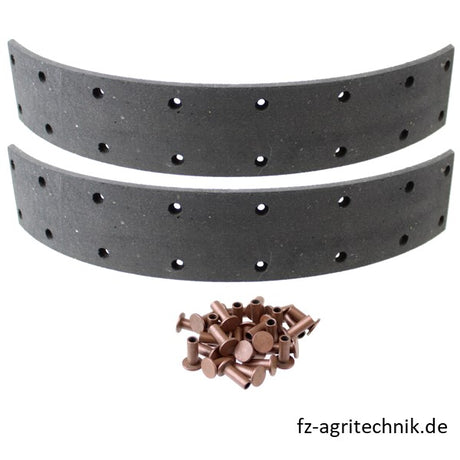 Bremsbelagsatz 350 x 60 x 6 mm - 16-Loch Fußbremse Hanomag – Sonstiges für Traktor Ersatzteil