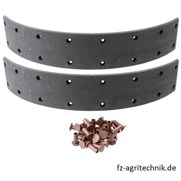 Bremsbelagsatz 350 x 60 x 6 mm - 16-Loch Fußbremse Hanomag – Sonstiges für Traktor Ersatzteil