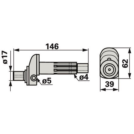 Bucher Exzenterwelle H102.208.092 – Balkenmäher Ersatzteil
