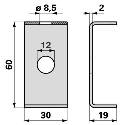 Reibplatte L 60 mm Bucher 150051770 – Balkenmäher Ersatzteil
