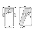Zinkenhalter H150046080 - L 128 x B 76 x H 84 mm - zu Bucher – Sonstiges für Ernte Ersatzteil