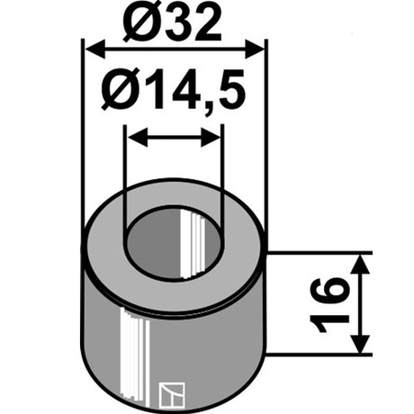 Buchse 3000553 zu Agromec Mulcher - Variante 2 – Buchsen Ersatzteil
