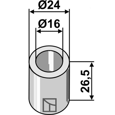 Buchse zu Mulcher - Variante 2 – Buchsen Ersatzteil