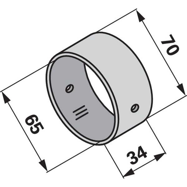 Buchse AD 70 x ID 65 x L 34 mm anstelle von Mengele 04076287 – Ladewagen Ersatzteil