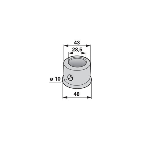 Buchse für Zinkenarm, AD 43 mm SIP 154984100 – Kreiselschwader Ersatzteil