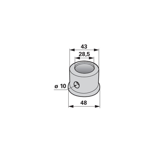 Buchse für Zinkenarm, AD 43 mm SIP 154984100 – Kreiselschwader Ersatzteil