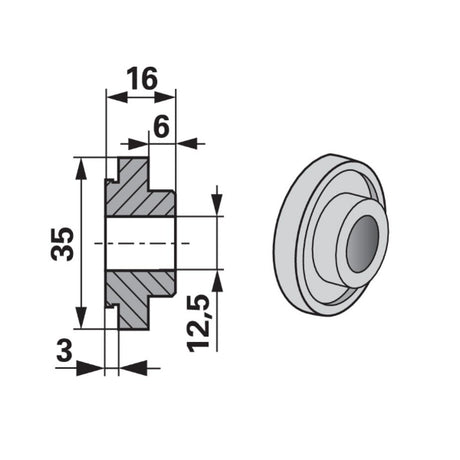 Buchse 755861.1 für Schlegelmesser zu Claas Mähdrescher – Buchsen Ersatzteil