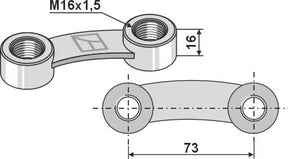 Bügelmutter - M16x1,5 459 8604 zu Lemken