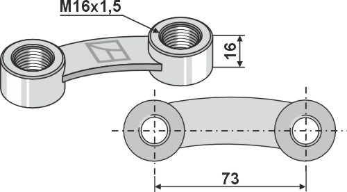 Bügelmutter - M16x1,5 459 8604 zu Lemken