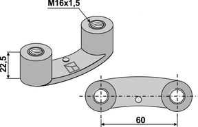 Bügelmutter - M16x1,5 D12607 zu Alpego