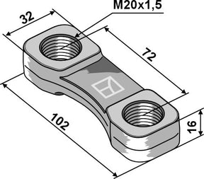 Bügelmutter - M20x1,5 4598602 zu Lemken