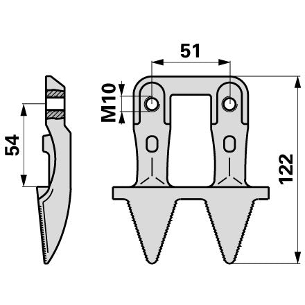 Casorzo Doppelmulchfinger 20121 – Finger für Balkenmäher Ersatzteil