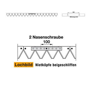 Mähmesser 137 cm Casorzo 24139 mit 18 Klingenspitzen – Balkenmäher Ersatzteil