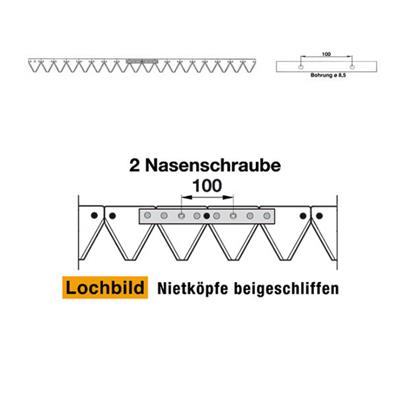 Mähmesser 137 cm Casorzo 24139 mit 18 Klingenspitzen – Balkenmäher Ersatzteil