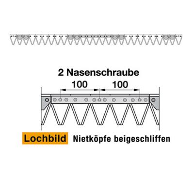 Mähmesser 137 cm Casorzo 24861 mit 27 Klingenspitzen – Balkenmäher Ersatzteil