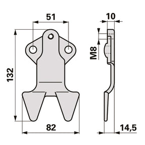 Casorzo Messerhalter 20863 – Halter für Balkenmäher Ersatzteil