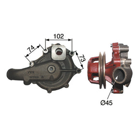 Wasserpumpe D8NN8501UA mit Laufrad zu Ford – Traktorkühlwasserpumpe Ersatzteil