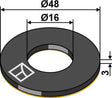 Dämpfungsscheibe Ø48x3xØ16 - EPDM selbstklebend