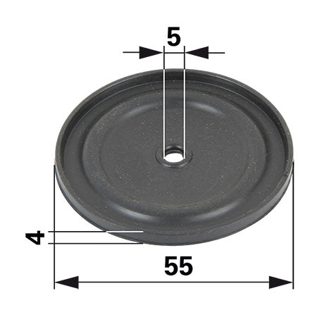Membrane Gummi, AD 55 mm anstelle von DeLaval 95850701 - Variante 1 – Pumpen für Gülletechnik Ersatzteil