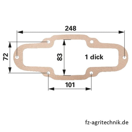 Deckeldichtung 8 Zoll für Kolbenschieber RIV – Gülletechnik Ersatzteil