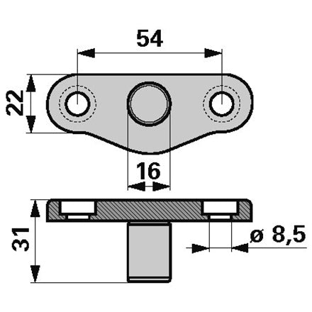 Deckplatte/ Zapfen AM20710.01 zu Aebi Motorkopf AM250.24 – Sonstiges für Trommelmähwerk Ersatzteil