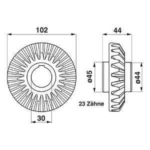 Kegelrad 23 Zähne 06580616 zu Deutz-Fahr