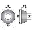 Dichtungskappe AD 39 x ID 16 x H 16 mm ESM 5111320 – Balkenmäher Ersatzteil