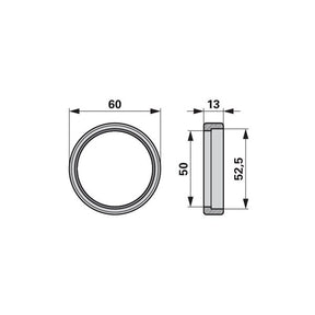 Distanzring alt, AD 60 x ID 50 x B 13 mm anstelle von PZ GT65 – Sonstiges für Trommelmähwerk Ersatzteil