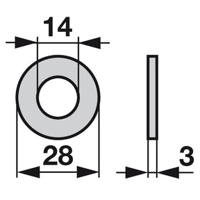 Distanzscheibe zu Mulcher Innendurchmesser 14 mm – Sonstiges für Mulcher Ersatzteil