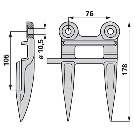 Doppelfinger 626294.0  zu Claas Mähdrescher – Mähdrescher Ersatzteil