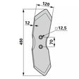 Doppelherzschar - Arbeitsbreite 120 mm – Schare Ersatzteil