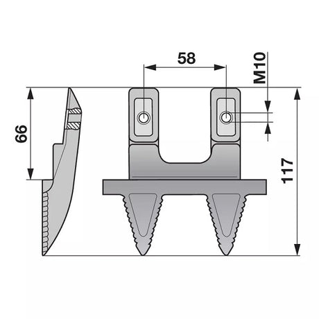 Doppelmulchfinger 257112 zu Rapid – Mulcher Ersatzteil