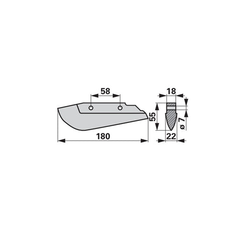 Drillschare anstelle von Accord 494266 – Drill Schare Ersatzteil