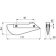 Drillschar 3668300 zu Amazone – Drill Schare Ersatzteil