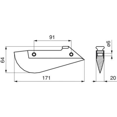 Drillschar 3668300 zu Amazone – Drill Schare Ersatzteil