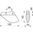 Drillschar 3378103 zu Hassia - Lemken – Drill Schare Ersatzteil